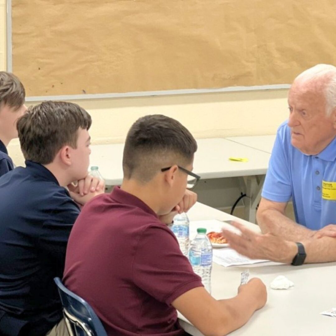 Ambassador Mentors at Ben Hill Middle School Tampa Seniors in Service Ambassador Vance mentors teenage boys at Ben Hill Middle School.