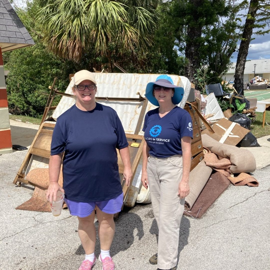Volunteers Clean Up After Hurricane Volunteers help clean up debris left from hurricanes.